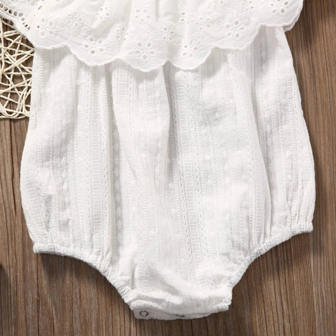 ADRIELLE Crochet Collar Romper