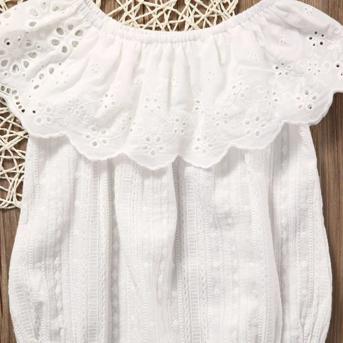 ADRIELLE Crochet Collar Romper