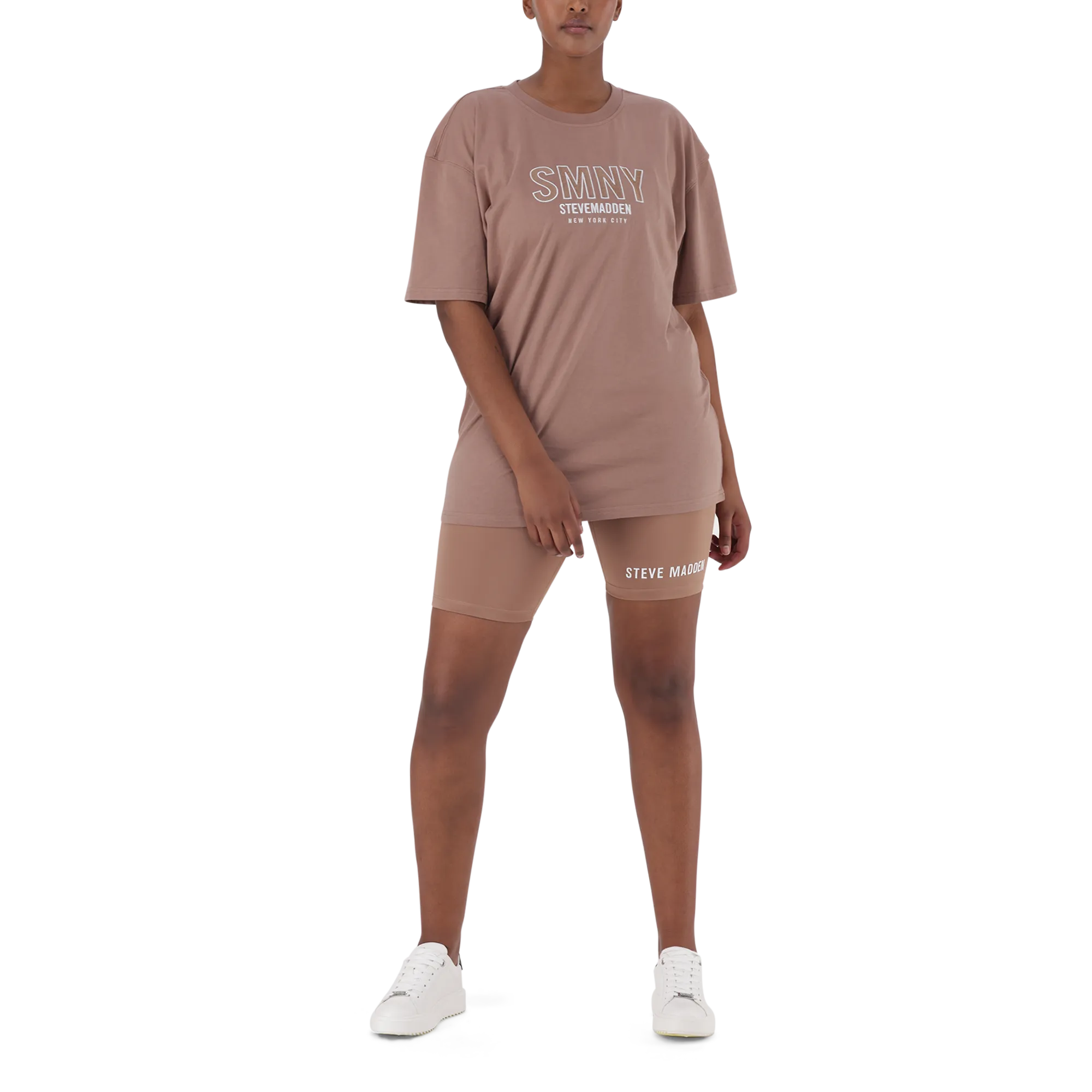 ATHENA TOFFEE OVERSIZED GRAPHIC T-SHIRT