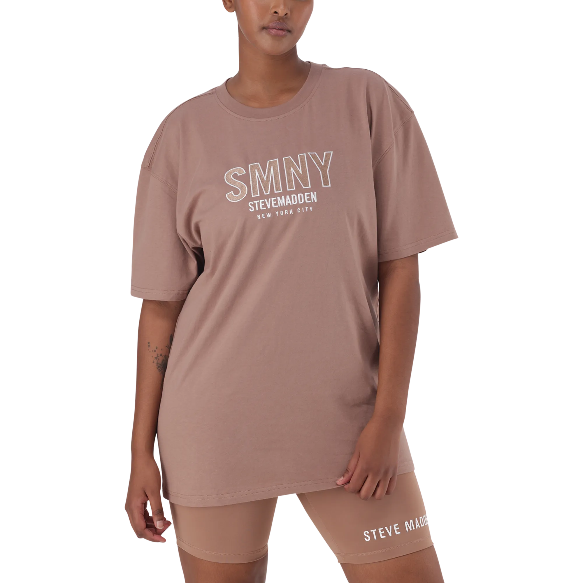 ATHENA TOFFEE OVERSIZED GRAPHIC T-SHIRT