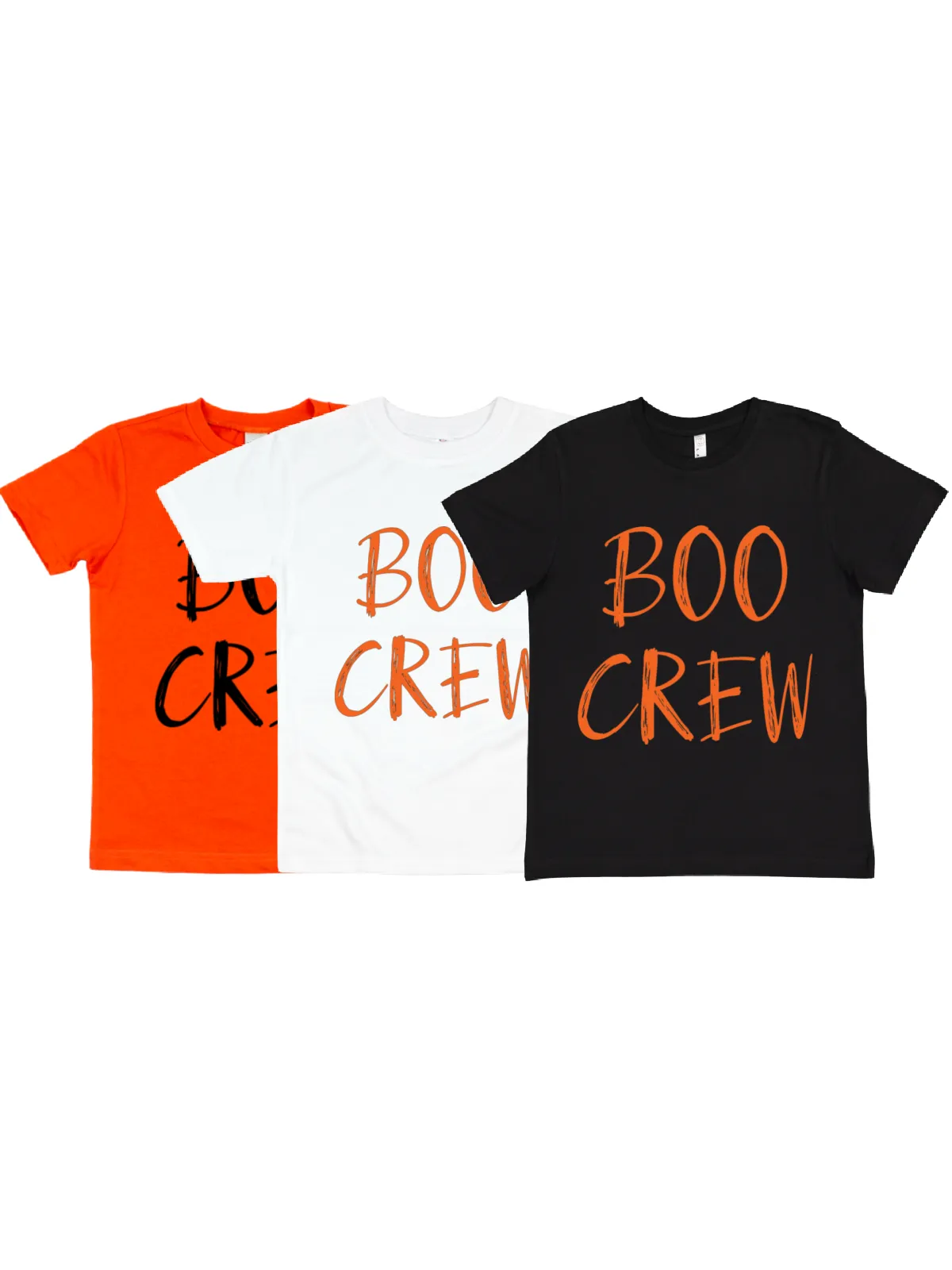 Boo Crew Kids Shirt - Black, White, & Orange