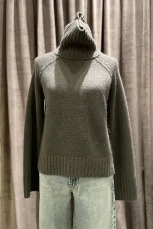 Cashmere Chunky Turtleneck Sweater Pewter