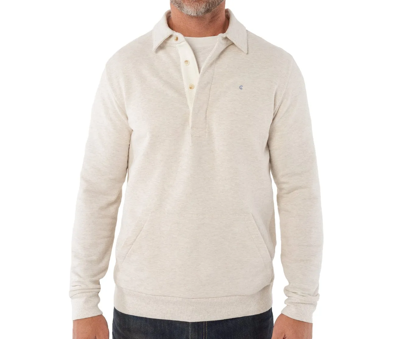 Collared Sweatshirt - Heather Oatmeal