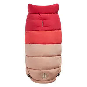 Color Block Winter Coats - Pink 2XL (Customer Return)