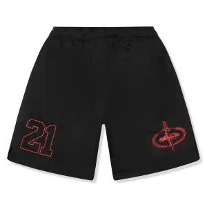 Corteiz x Slaughter Gang 21 Savage Mesh Black Shorts