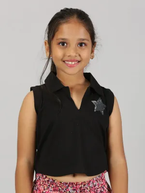 Girls Cropped Polo Tee