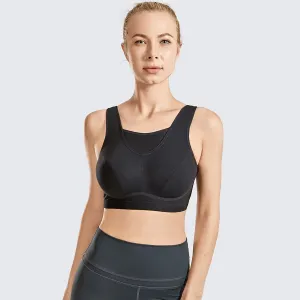 High Supportive Lightweight Wireless Bounce Control Black Sports Bra