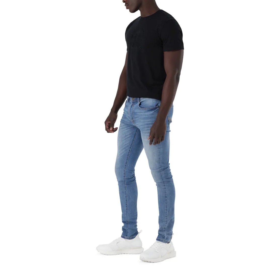 HUDSON MENSWEAR MID WASH SKINNY JEAN