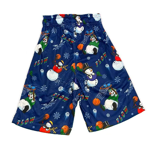 Mens Snowman Frosty Bball Short