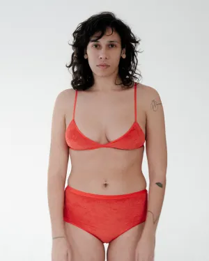 Mississippi Bra - Ecovero Velour - Mino Red