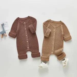 Rib Knitted Baby Jumpsuit