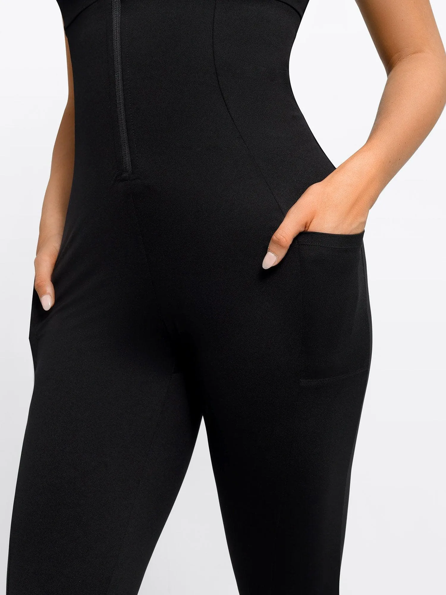 The Shapewear Jumpsuit Sleeveless Shapewear Zip Front