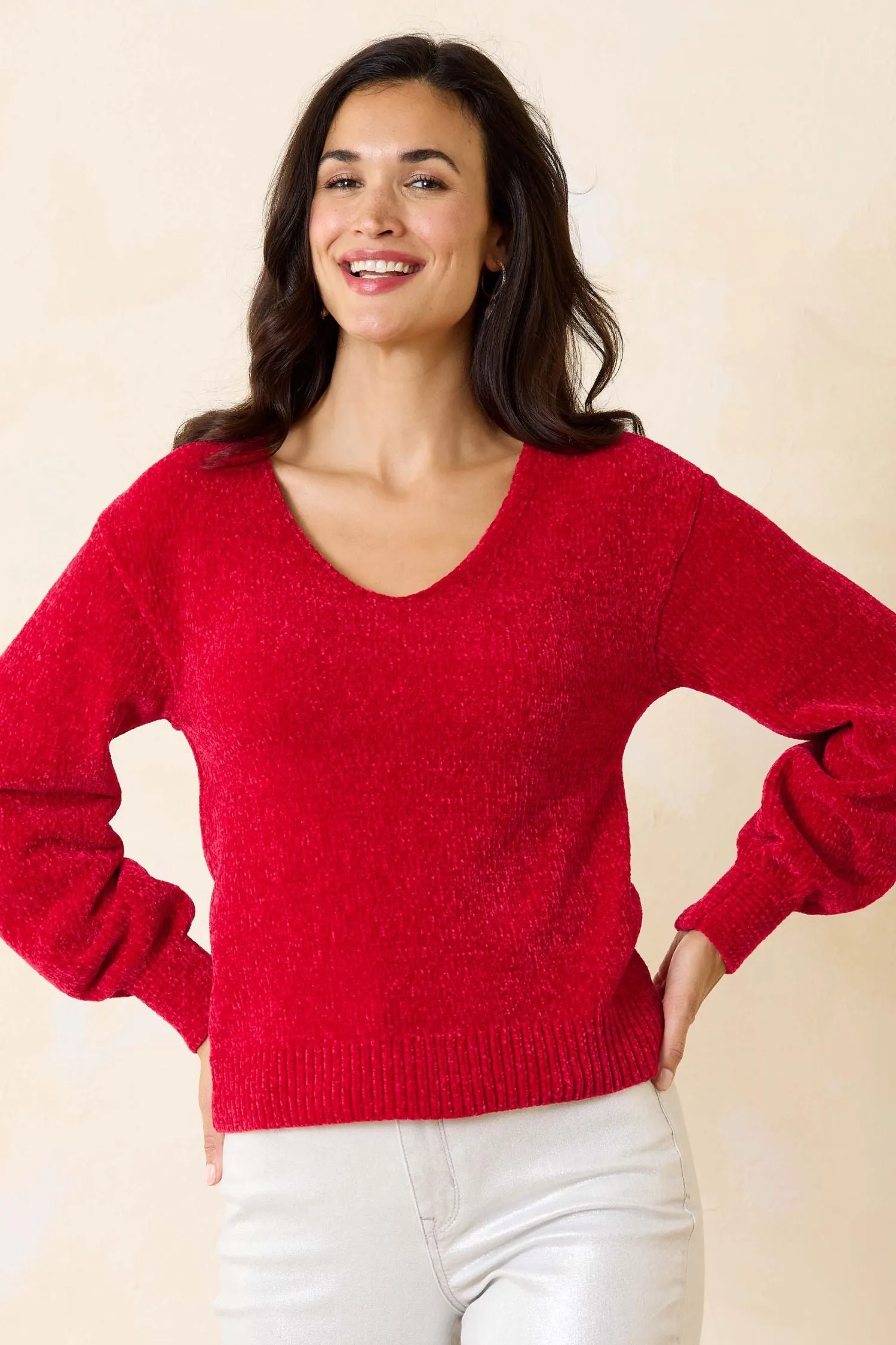 Tommy Bahama Island Luna Chenille V-Neck Sweater - Style SW420987