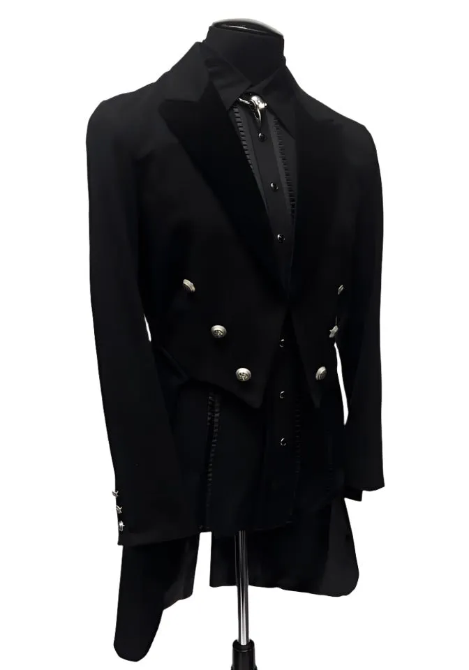 VICTORIAN TAILCOAT - BLACK DENIM